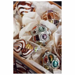 Enfant HKliving Décoration De Fête*Boule de Noël bijoux ovale en verre