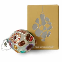 Enfant HKliving Décoration De Fête*Boule de Noël bijoux ovale en verre