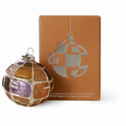 HKliving Boule de Noël ronde en verre|Enfant Décoration De Fête
