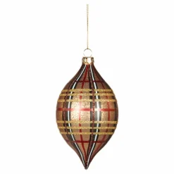 Outlet Goodwill Boule de Noël Tartan | Doré