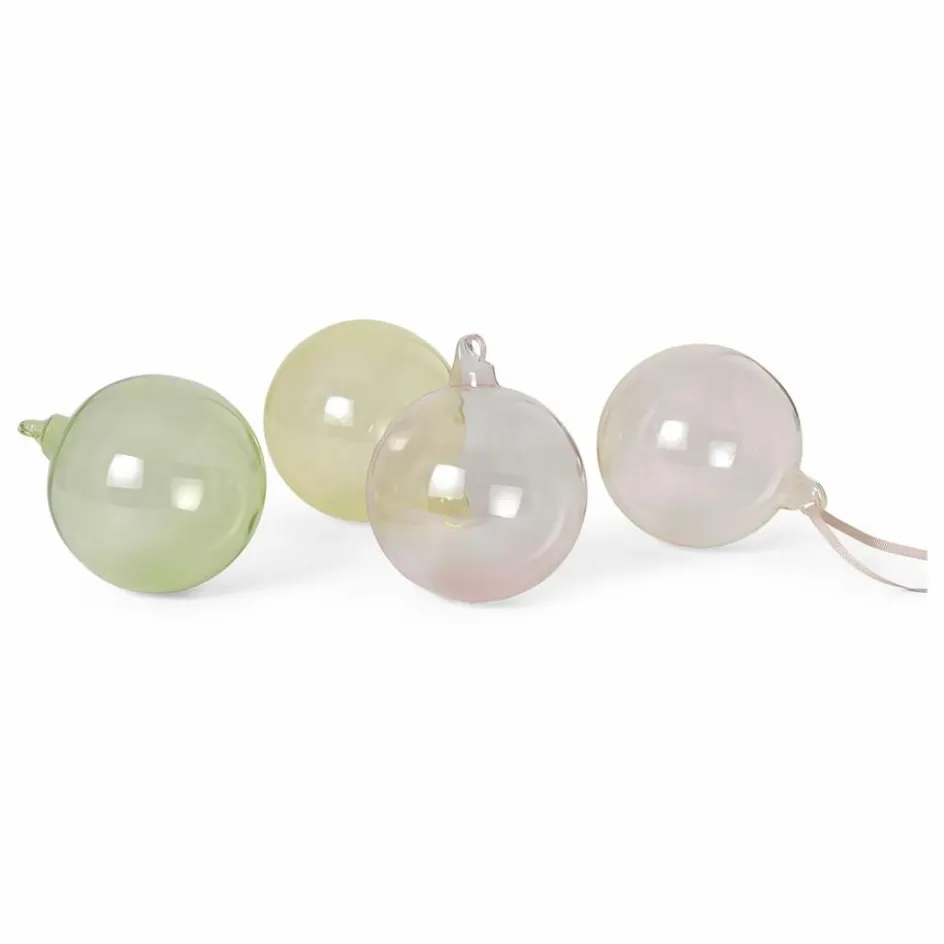 Online Boules de Noël en verre - Set de 4 | Enfant Décoration De Fête