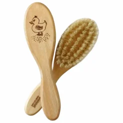 Clearance Barnabé aime le café Brosse à cheveux Canard en hêtre et poils de soie | Bois clair