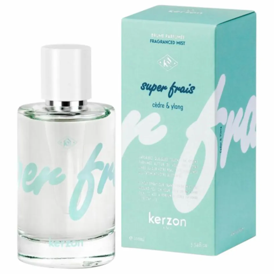 Kerzon Brume parfumée pour le linge Super frais - Cèdre et Ylang 100ml|Homme Bougies, Senteurs|Bougies, Senteurs