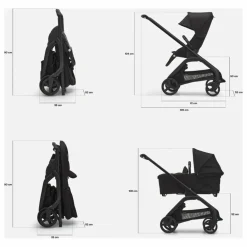 Bugaboo Poussettes|Puériculture*Dragonfly Poussette citadine complète châssis graphite |