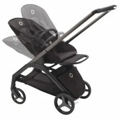 Bugaboo Dragonfly Poussette citadine complète châssis noir | Vert forêt