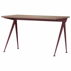 Vitra Tables, Bureaux*Bureau Compas Direction - piètement Rouge Japonais - Jean Prouvé |