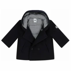 New Petit Bateau Caban Double Boutonnage Laine Bébé | Bleu marine