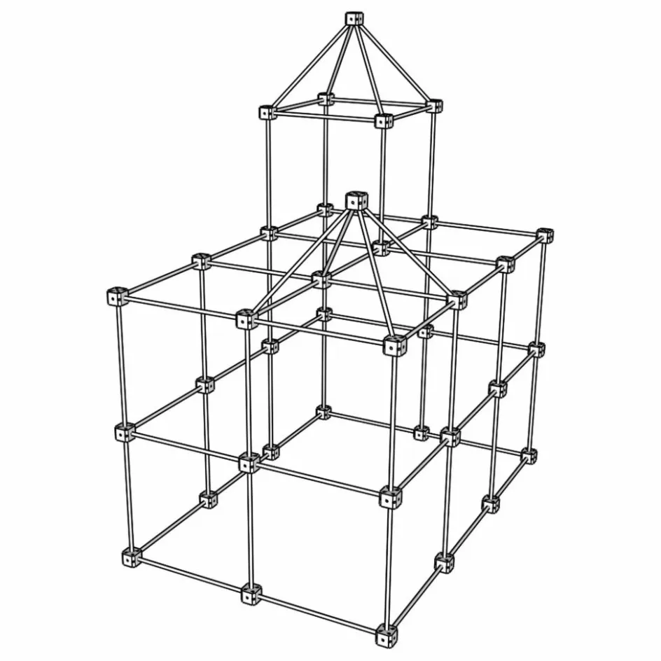 Discount Sarbakane Cabane à construire - Pack Castor - 111 pièces Bois clair