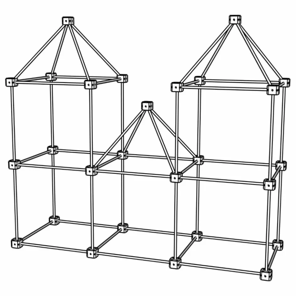 Discount Sarbakane Cabane à construire - Pack Castor - 111 pièces Bois clair