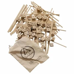 Discount Sarbakane Cabane à construire - Pack Castor - 111 pièces Bois clair
