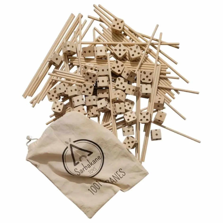 Discount Sarbakane Cabane à construire - Pack Castor - 111 pièces Bois clair