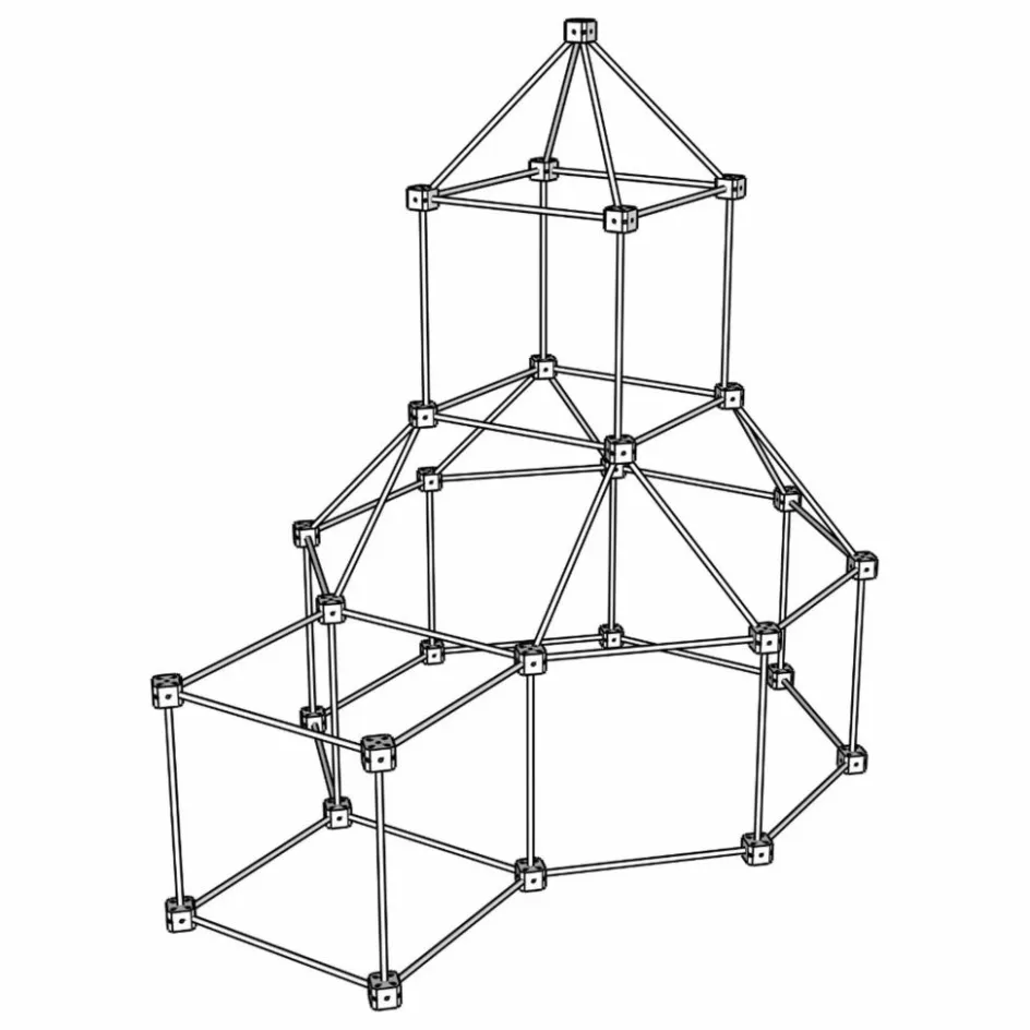 Discount Sarbakane Cabane à construire - Pack Castor - 111 pièces Bois clair