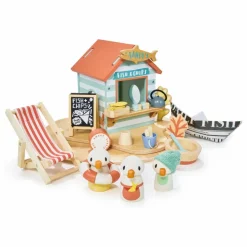 Best Tender Leaf Toys Cabane de plage de Sandy en bois Multicolore