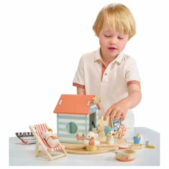 Best Tender Leaf Toys Cabane de plage de Sandy en bois Multicolore