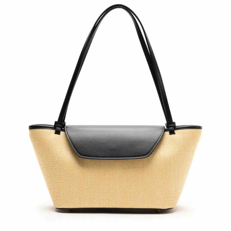 Elleme Cabas Courrier Raphia et Cuir ||Femme Cabas