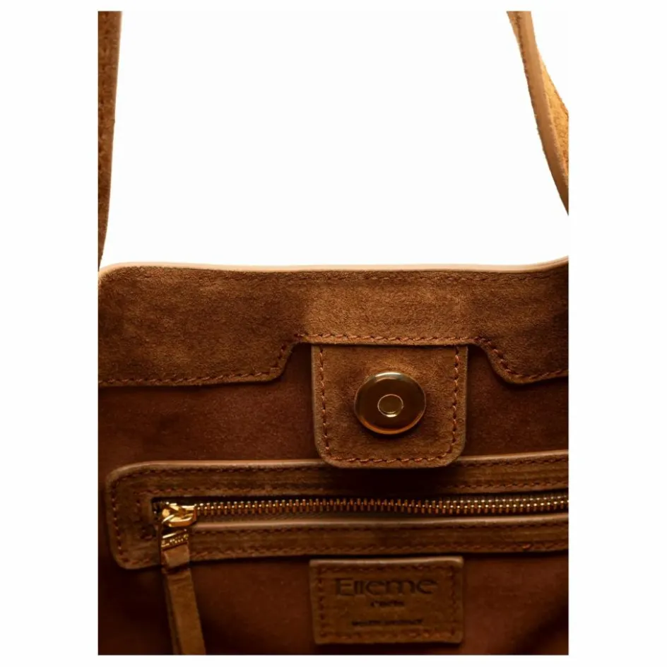 Online Elleme Cabas Dimple Suède | Cognac