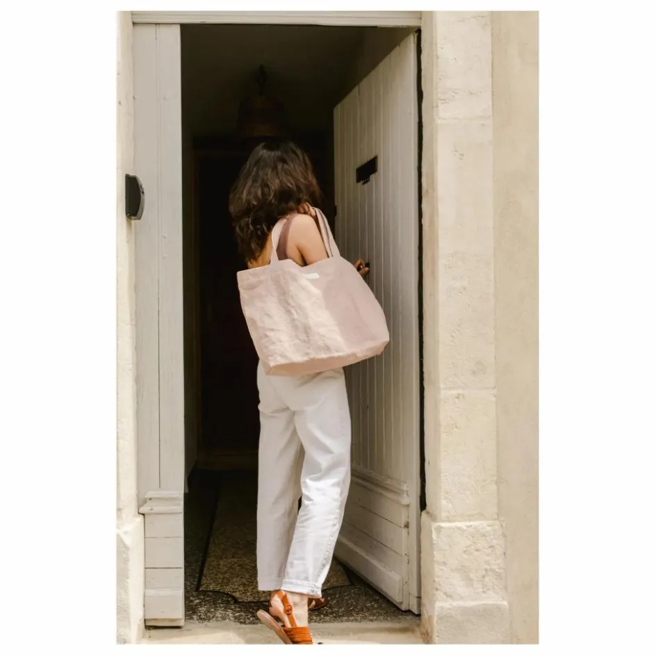 Sale Adorna Cabas en lin | Rose poudré