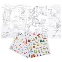 Moulin Roty Cahier stickers L'explorateur| Loisirs Créatifs