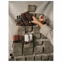 Clearance Ferm Living Calendrier de l'avent Pine en coton bio Naturel