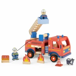 Moulin Roty Garages, Circuits*Camion de pompier avec ses accessoires |