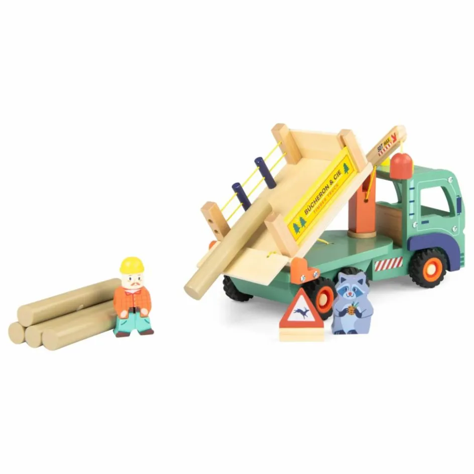 Best Moulin Roty Camion forestier et ses accessoires | Vert