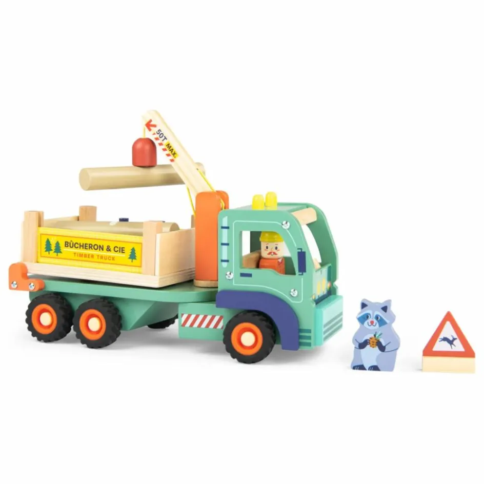 Best Moulin Roty Camion forestier et ses accessoires | Vert