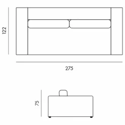 Panac Edition Canapés, Fauteuils*Canapé 4 places Bellechasse en coton et - 275 cm |