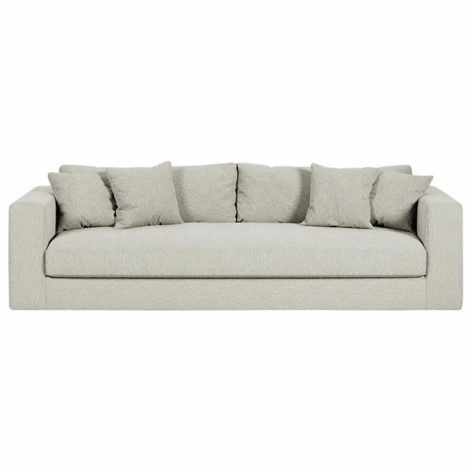 Best Panac Edition Canapé 3 places Bellechasse light en bouclette - 240 cm | Off-White