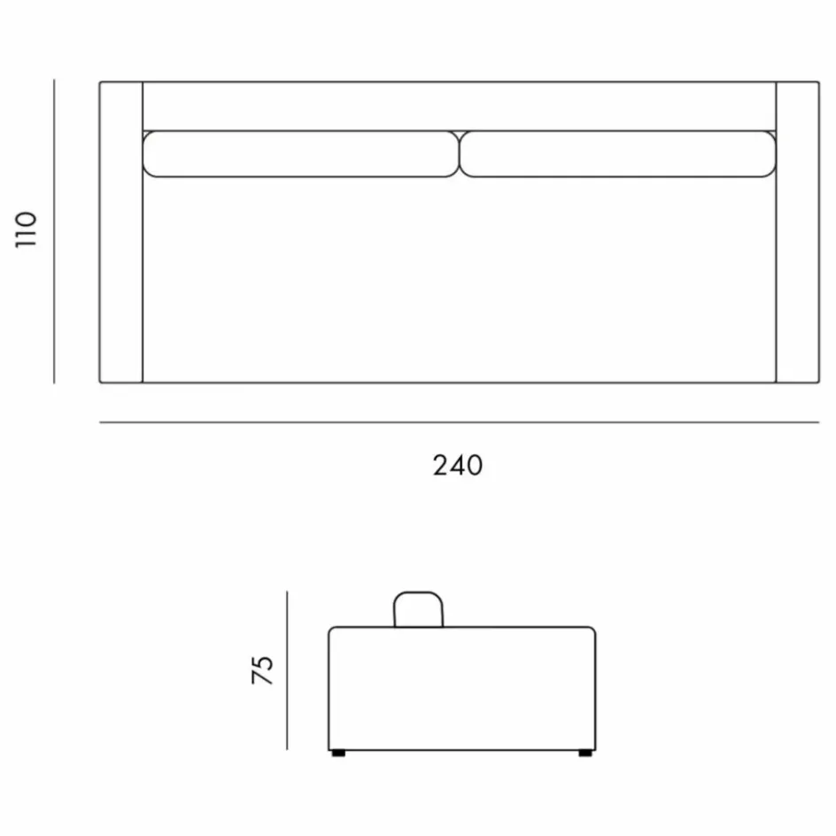 Panac Edition Canapé 3 places Bellechasse light en coton et - 240 cm || Canapés, Fauteuils