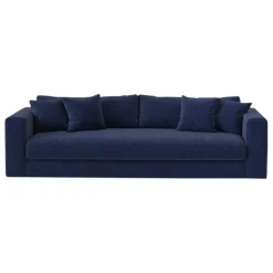 Sale Panac Edition Canapé 3 places Bellechasse light en velours brut - 240 cm | Bleu marine