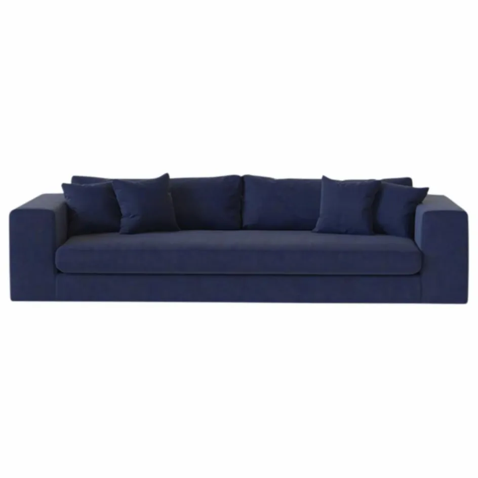 Panac Edition Canapé 4 places Bellechasse en velours brut - 275 cm || Canapés, Fauteuils