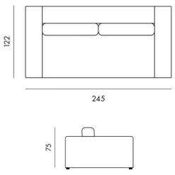 Panac Edition Canapés, Fauteuils*Canapé 3 places Bellechasse en coton et lin - 245 cm |