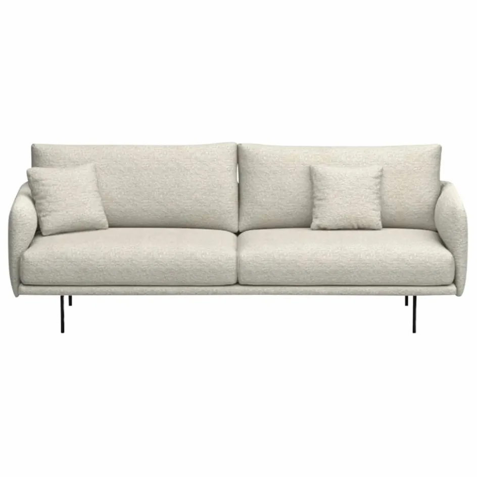 Panac Edition Canapé 3 places Isly en bouclette - 205 cm | Off-White