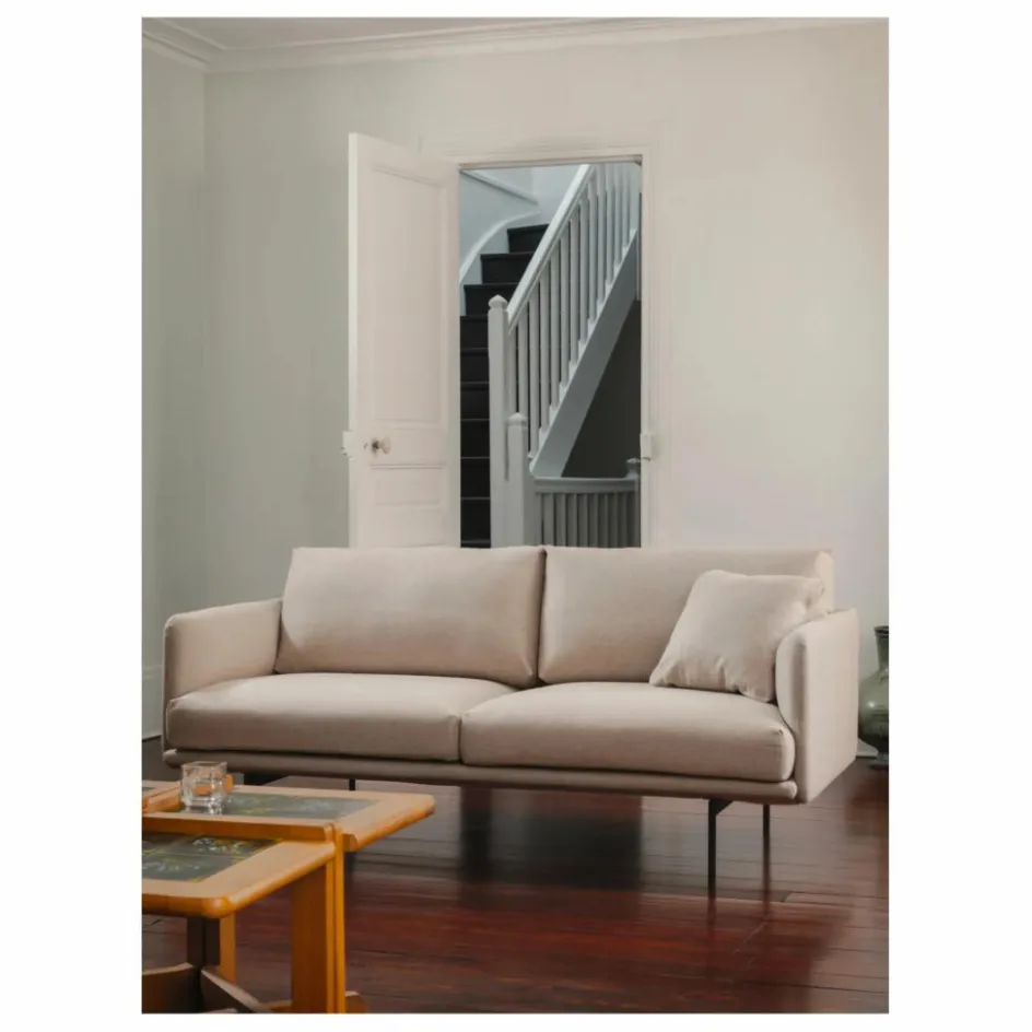 Panac Edition Canapé 3 places Isly en bouclette - 205 cm | Off-White