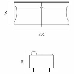 Canapé 3 places Isly en tissu chiné - 205 cm | Canapés, Fauteuils
