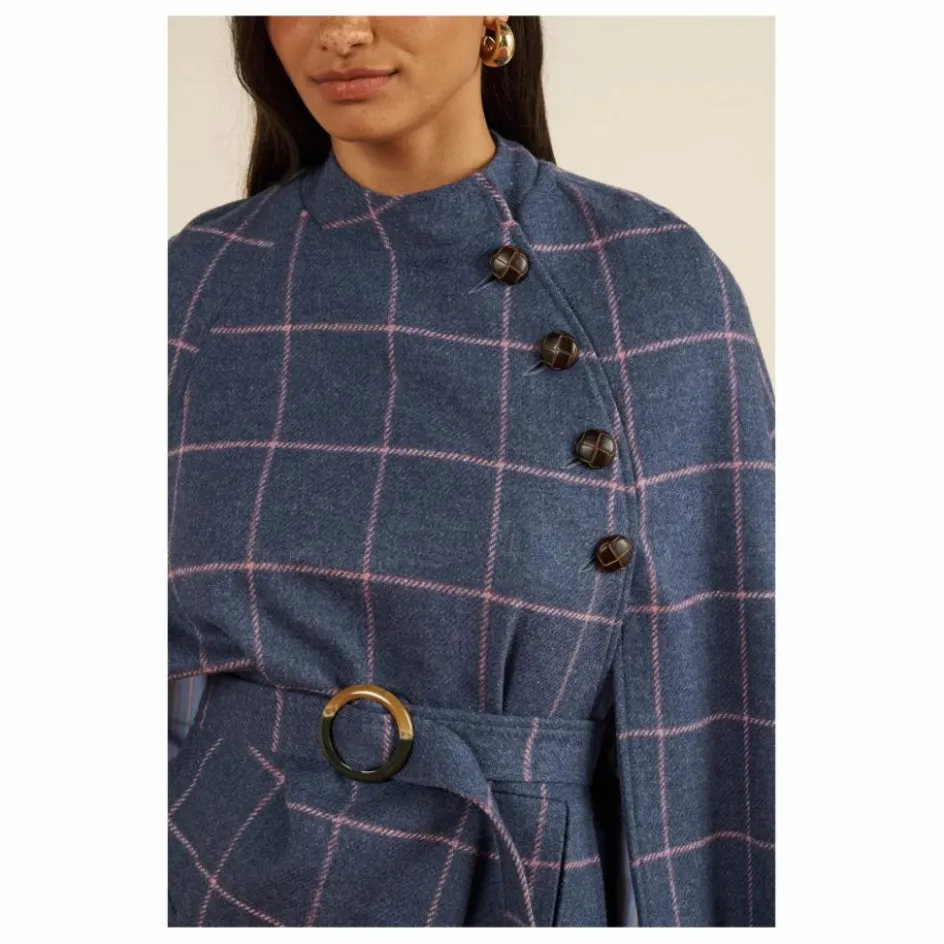 Maria de la Orden Cape Clery Carreaux Laine ||Femme Manteaux, Parkas