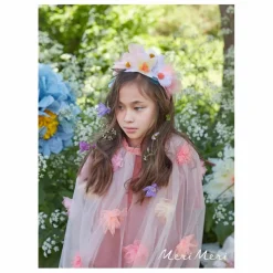 Hot Meri Meri Cape florale Rose en tulle Multicolore