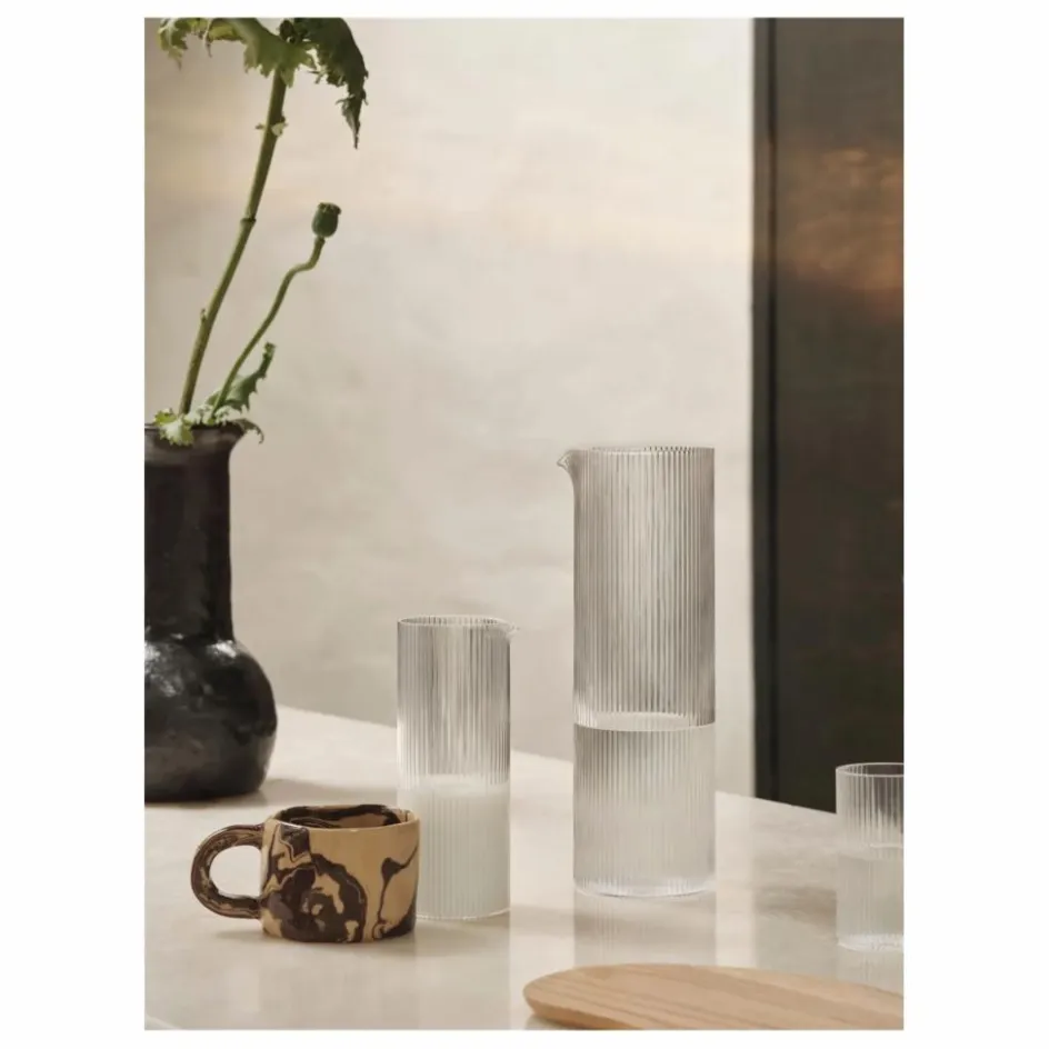 Ferm Living Carafe à eau Ripple Transparent