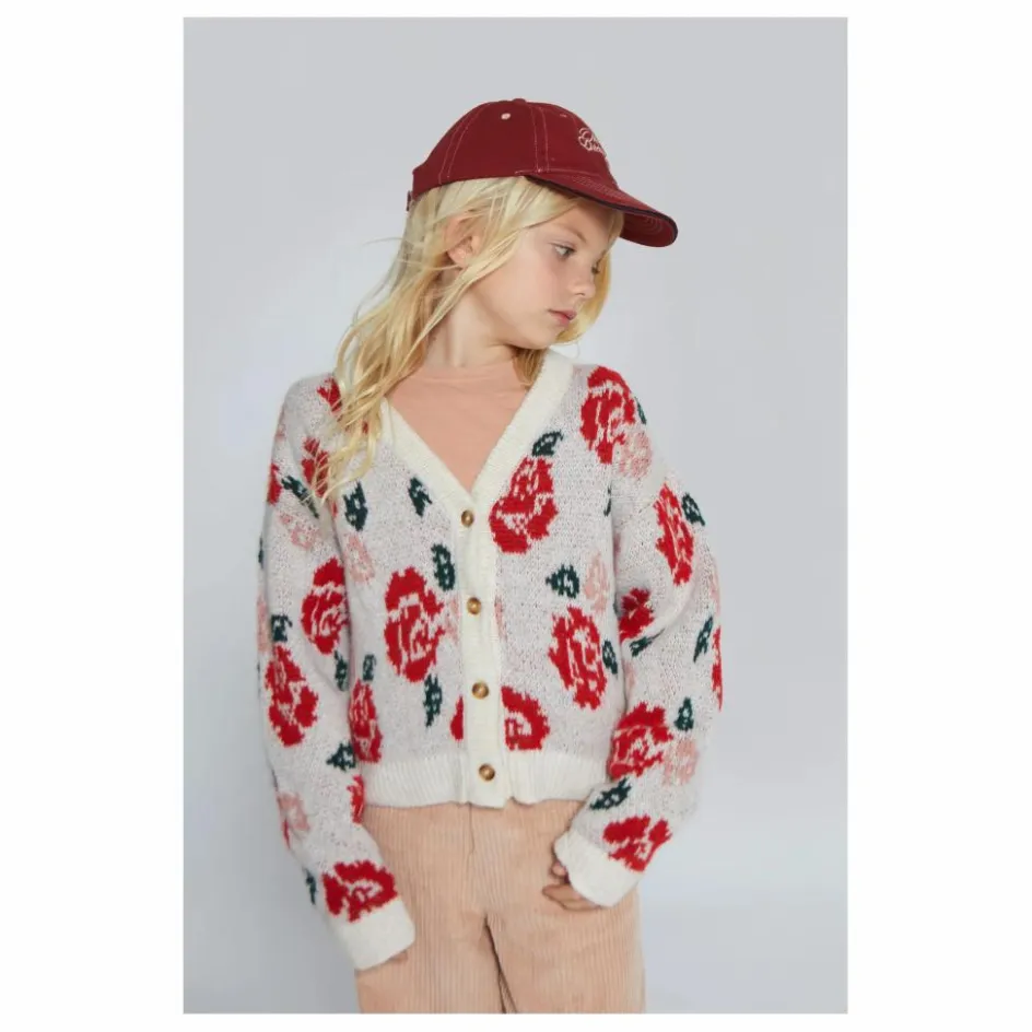 Outlet Mipounet Cardigan Alma Fleuri | Ecru