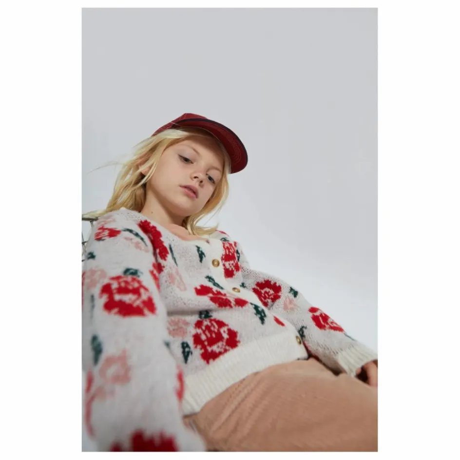 Outlet Mipounet Cardigan Alma Fleuri | Ecru
