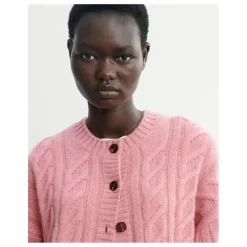Outlet Bompard Cardigan Ample Maxi Torsades Cachemire | Rose bonbon