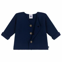 Online Petit Bateau Cardigan Barby Coton Bio | Bleu marine