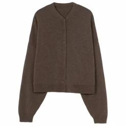 Outlet Cordera Cardigan Col Montant Laine Mérinos Extra Fine | Taupe