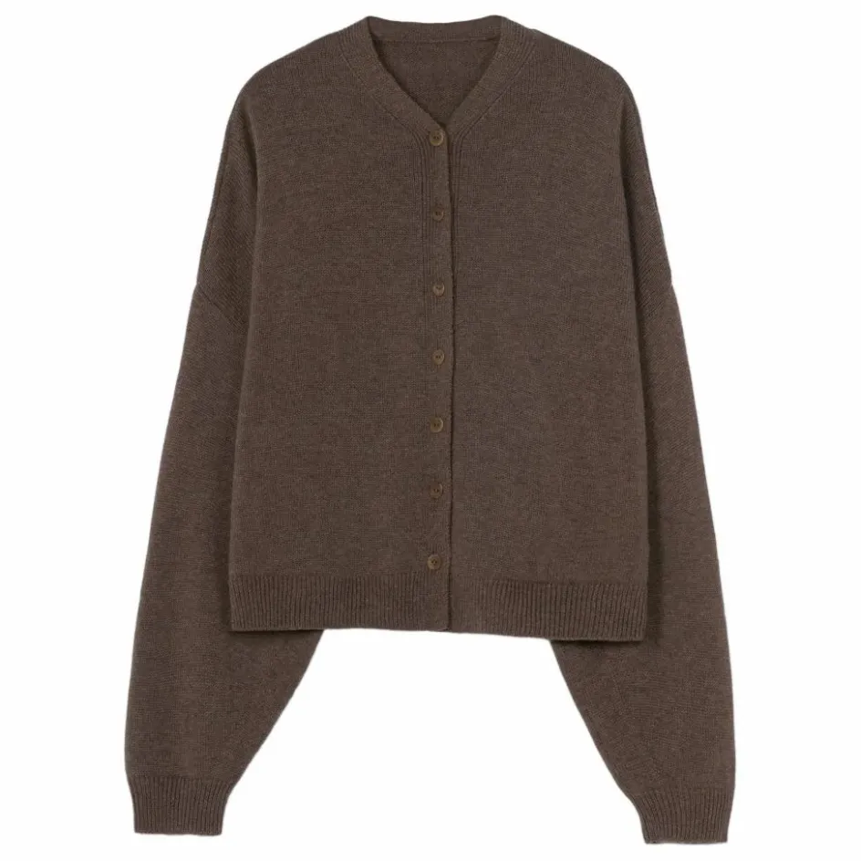 Outlet Cordera Cardigan Col Montant Laine Mérinos Extra Fine | Taupe
