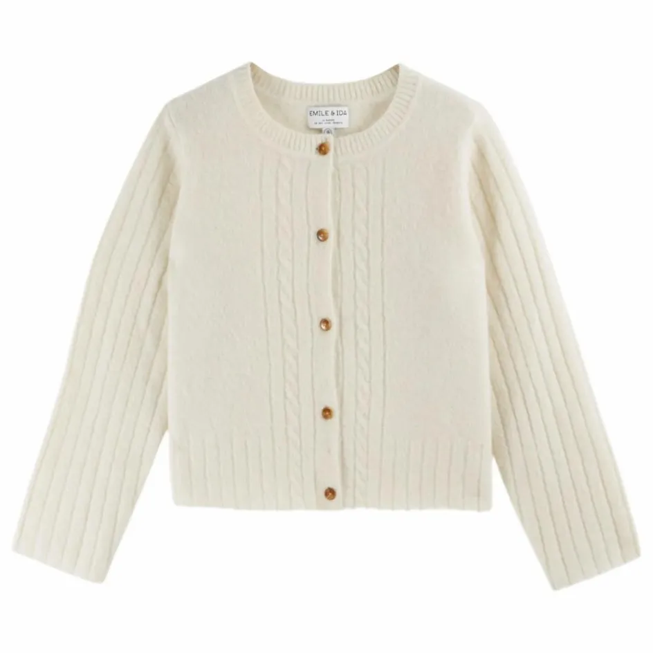 Best Emile et Ida Cardigan Cold Alpaga | Crème