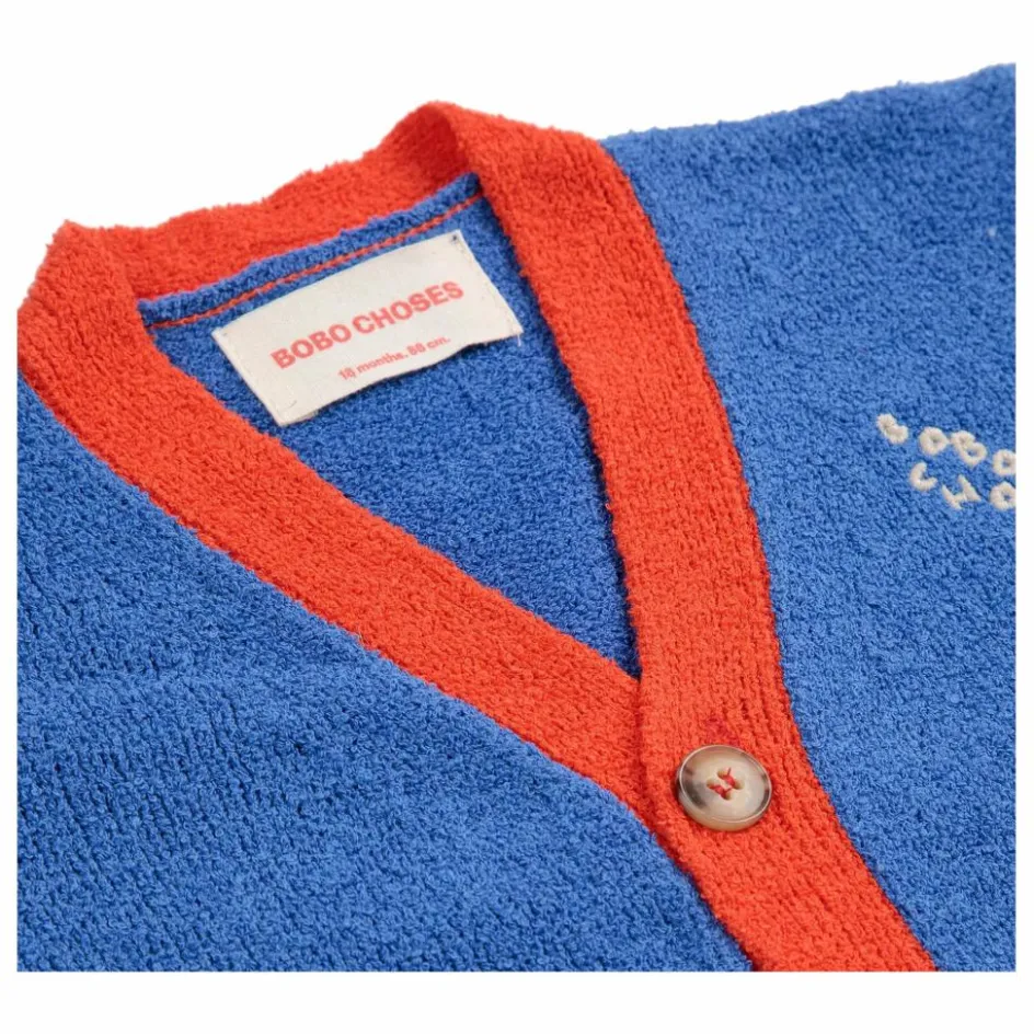 Bobo Choses Cardigan Colorblock Coton Bio | Bleu