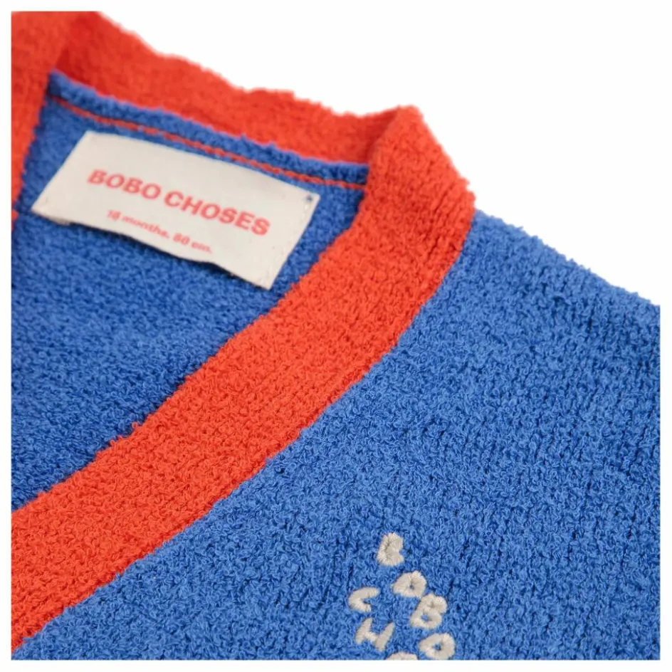 Bobo Choses Cardigan Colorblock Coton Bio | Bleu