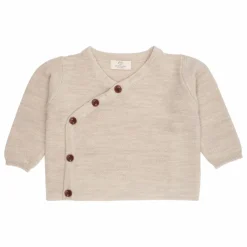Hot Copenhagen Colors Cardigan Croisé Laine Mérinos | Beige chiné