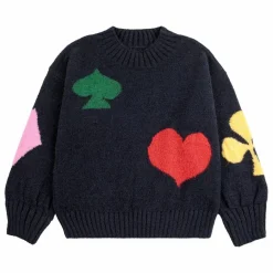 Outlet Bobo Choses Cardigan Cœur Laine | Bleu nuit