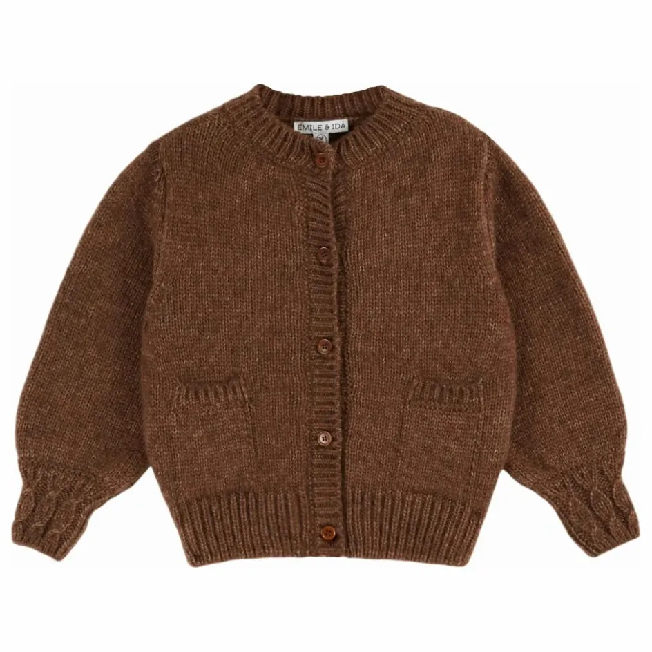 Discount Emile et Ida Cardigan Doudou Laine Mérinos | Marron